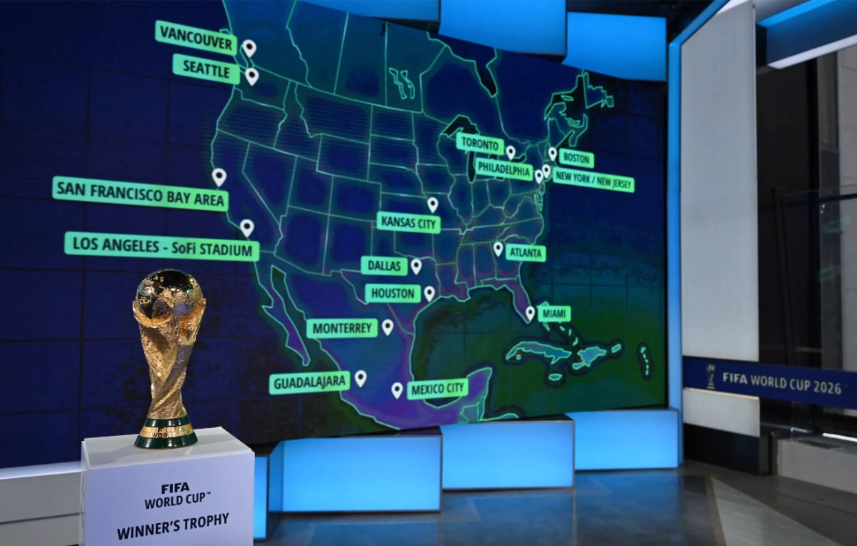 16 thành phố của Bắc Mỹ sẽ đăng cai World Cup 2026