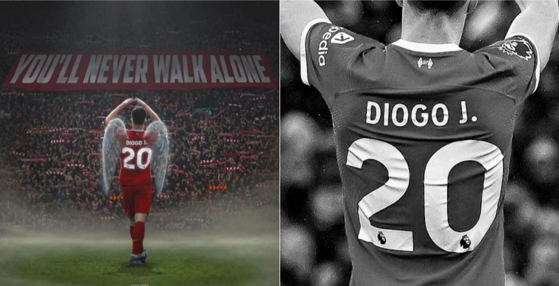Liverpool treo số 20 của Jota